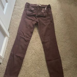 Maroon madewell skinny jeans